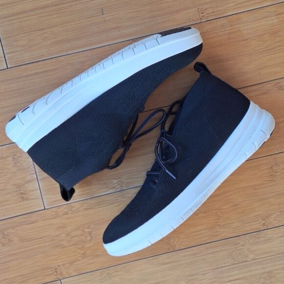 Womens FitFlop Sporty Uberknit Slip-on Black High Top Comfort Sneaker Sz 7.5 - Picture 14 of 14